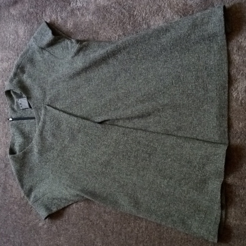 Lilith wool blend tweed faux wrap top